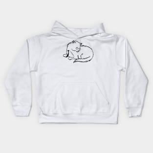 Business Cat - Licking Himself Kids Hoodie